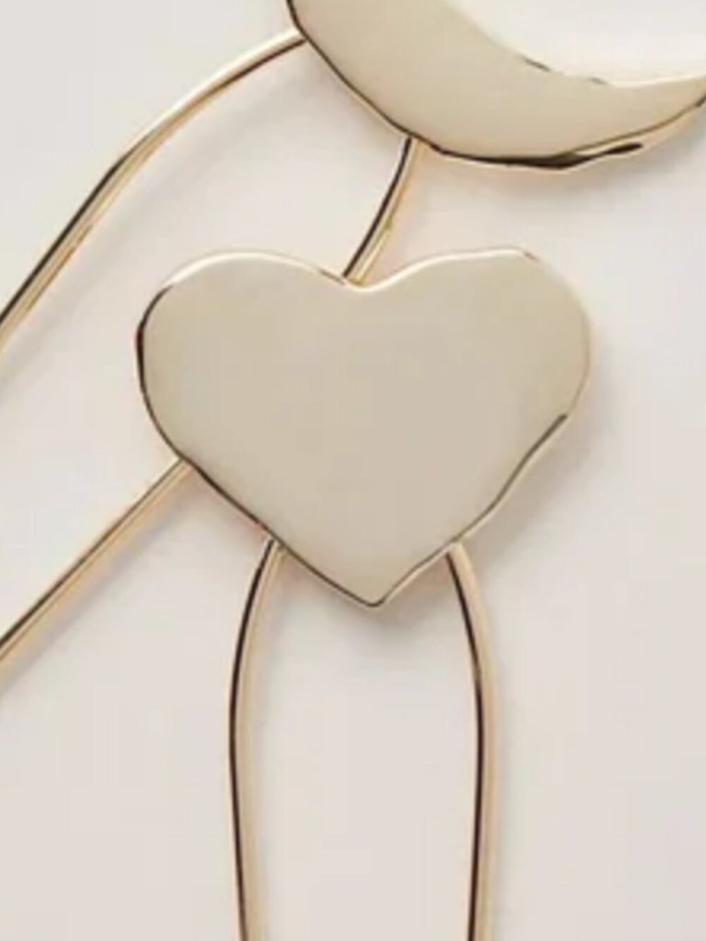 NWT Free People Heart Gold Plate Hair Pin